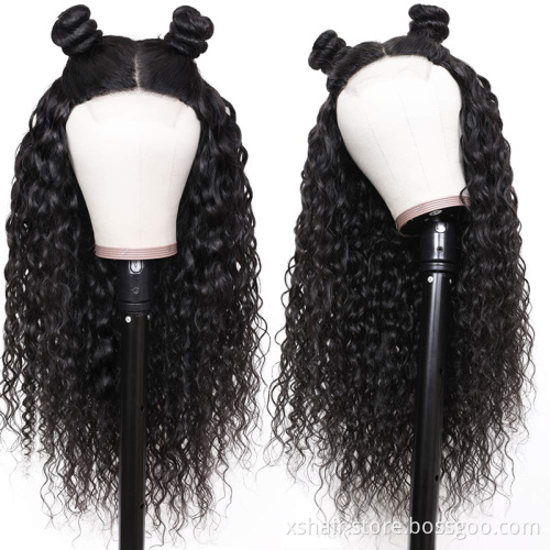 Brand New Kinky Hair Human Short And Natural Full Highlight High Ponytail Color Pre Plucked Water 360 Curly Lace Front Wig